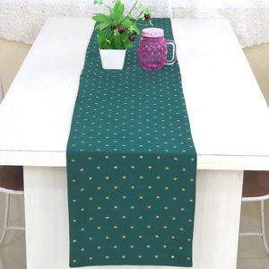 Riara Art Silk Brocade Traditional Reversible Table Runner for Dining Table.